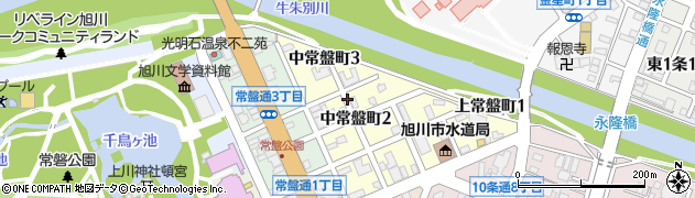北海道旭川市中常盤町周辺の地図