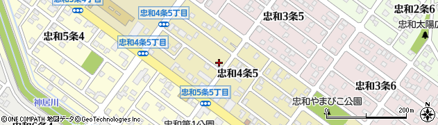 北海道旭川市忠和４条周辺の地図