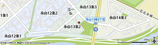 北海道旭川市永山１３条周辺の地図