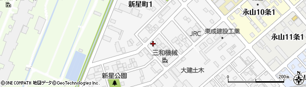 北海道旭川市新星町周辺の地図