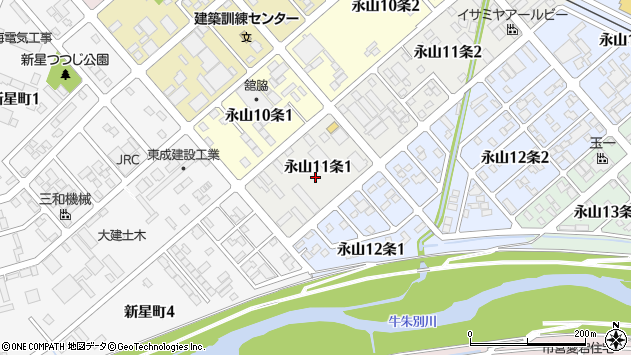 〒079-8421 北海道旭川市永山１１条の地図