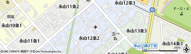 北海道旭川市永山１２条周辺の地図