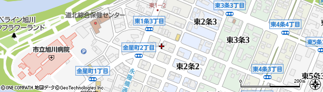 北海道旭川市東１条周辺の地図