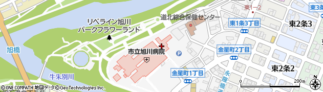 北海道旭川市金星町周辺の地図