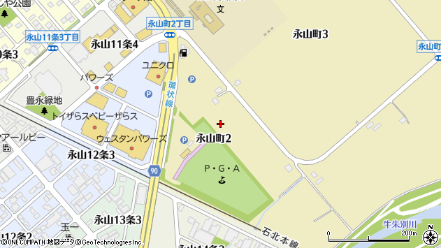 〒079-8431 北海道旭川市永山町の地図