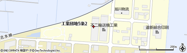 北海道旭川市工業団地５条2丁目周辺の地図