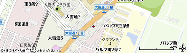 株式会社ワタナベガラス　旭川店道北ガラス周辺の地図