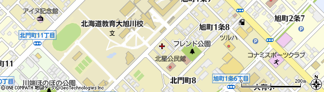北海道教育大学教育学部旭川校　学術情報グループ周辺の地図