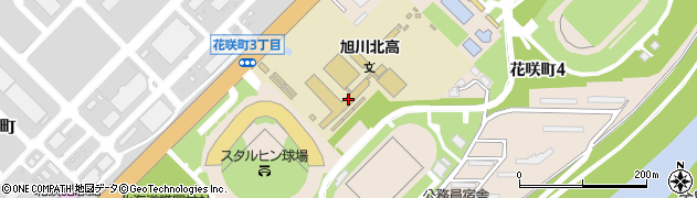 北海道旭川北高等学校周辺の地図
