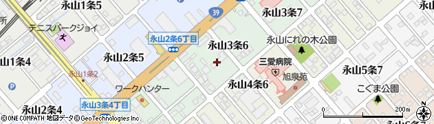 北海道エネルギー株式会社　道北支店旭川車検センター周辺の地図