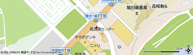 丸亀製麺 旭川春光店周辺の地図