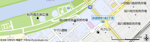 株式会社旭川生花市場周辺の地図