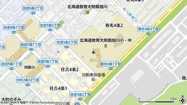 〒070-0874 北海道旭川市春光４条の地図