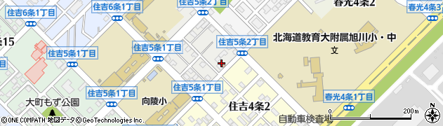 旭川住吉郵便局周辺の地図