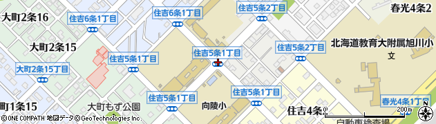 北海道旭川市住吉５条周辺の地図