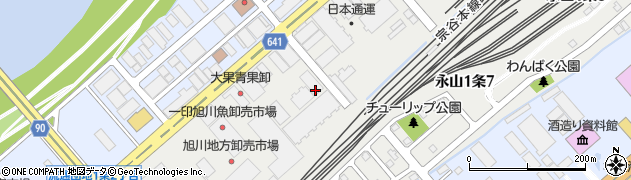 北海道旭川市流通団地１条周辺の地図