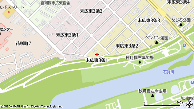 〒071-8123 北海道旭川市末広東３条の地図