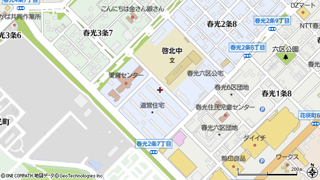 〒070-0872 北海道旭川市春光２条の地図