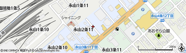 北海道旭川市永山２条11丁目周辺の地図