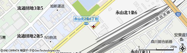 日東石油株式会社旭川車検センター周辺の地図