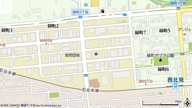 〒090-0056 北海道北見市卸町の地図