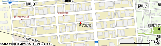 北海道北見市卸町周辺の地図