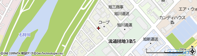 北海道旭川市流通団地４条周辺の地図