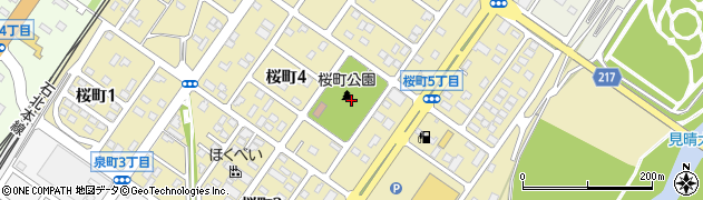 桜町公園周辺の地図