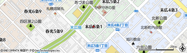 北海道旭川市末広５条1丁目周辺の地図