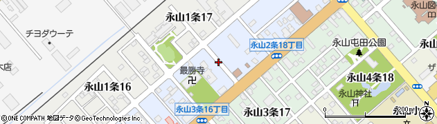 北海道旭川市永山２条17丁目周辺の地図