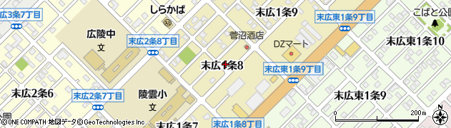 北海道旭川市末広１条周辺の地図