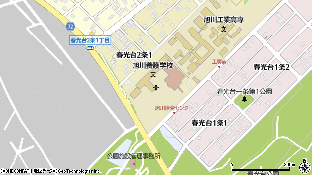 〒071-8142 北海道旭川市春光台２条の地図