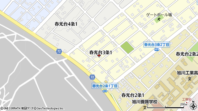 〒071-8143 北海道旭川市春光台３条の地図