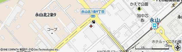 北海道エネルギー株式会社道北支店　旭川北ＳＳ周辺の地図