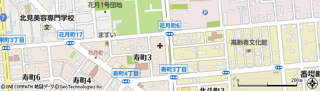 ホワイト急便北見　寿町店周辺の地図