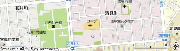 株式会社タマキ花の店　本社事業部コープきよみ店周辺の地図