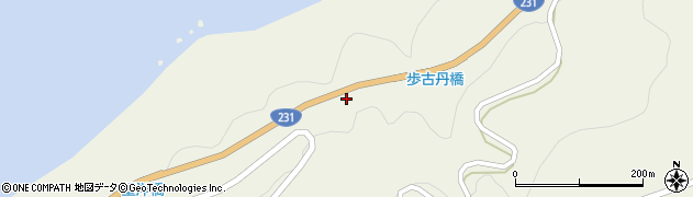 国道２３１号線周辺の地図