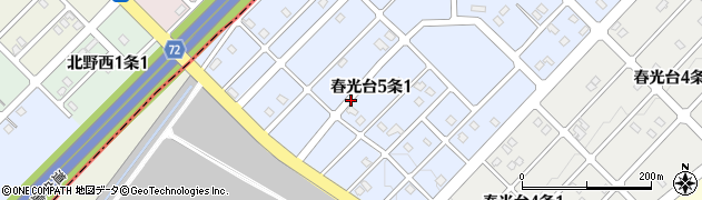 北海道旭川市春光台５条1丁目周辺の地図