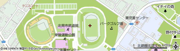 東陵公園陸上競技場周辺の地図