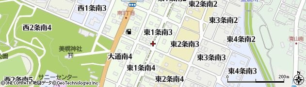 北海道美幌町（網走郡）東１条南周辺の地図