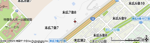 北海道旭川市末広７条周辺の地図