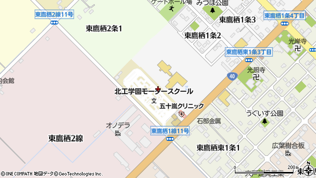 〒071-8101 北海道旭川市東鷹栖１条の地図