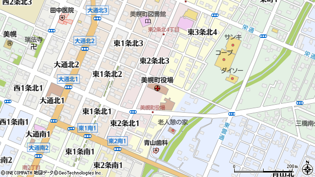 〒092-0000 北海道網走郡美幌町（以下に掲載がない場合）の地図