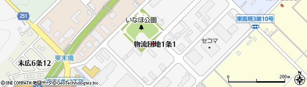 北海道旭川市物流団地１条周辺の地図