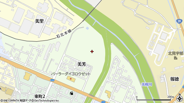 〒092-0013 北海道網走郡美幌町美芳の地図