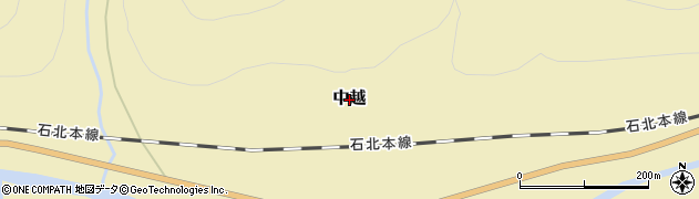 北海道上川町（上川郡）中越周辺の地図