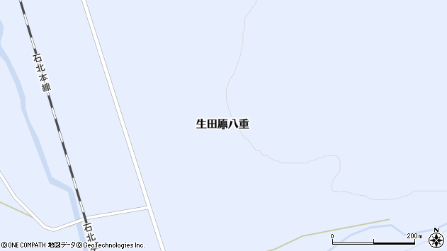 〒099-0703 北海道紋別郡遠軽町生田原八重の地図