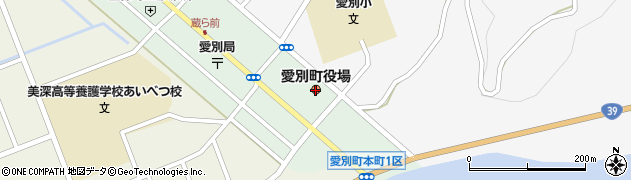 北海道愛別町（上川郡）周辺の地図