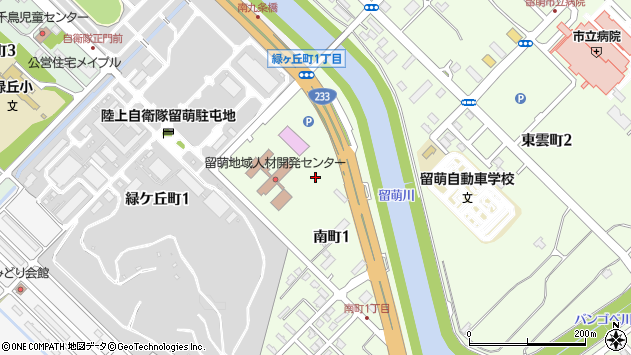 〒077-0014 北海道留萌市南町の地図