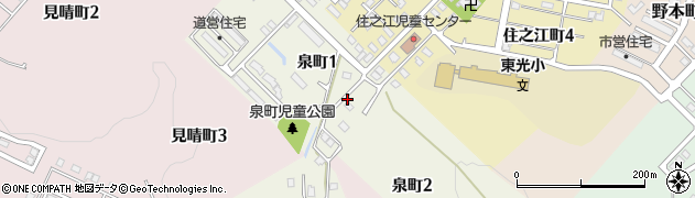 北海道留萌市泉町周辺の地図